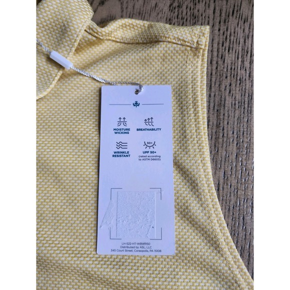 Golf Polo Shirt Lady Hagen Womens Sleeveless New NWT Tennis Golf Yellow XXL 2X - Picture 4 of 7